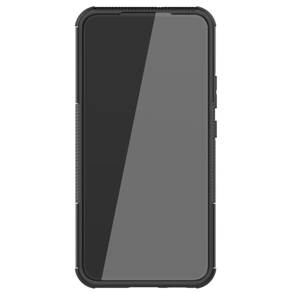 Tire Texture Kickstand -kuori Galaxy S22 Plus 5G - Musta Black