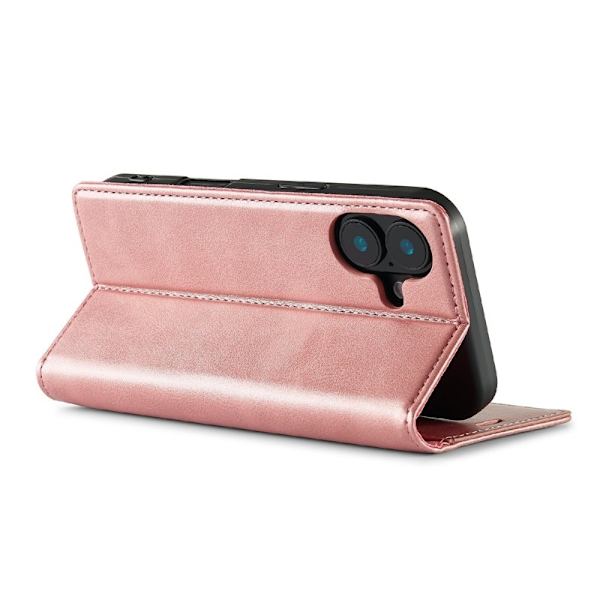 LC.IMEEKE iPhone 17 Plånboksfodral Konstläder- Roséguld