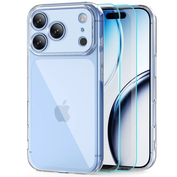 [2-Pack] Tech-Protect Mobilskal För iPhone 18 Pro Flexair med Skärmskydd - Clear