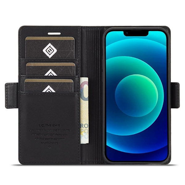 LC.IMEEKE iPhone 14 Plånboksfodral i Konstläder - Svart