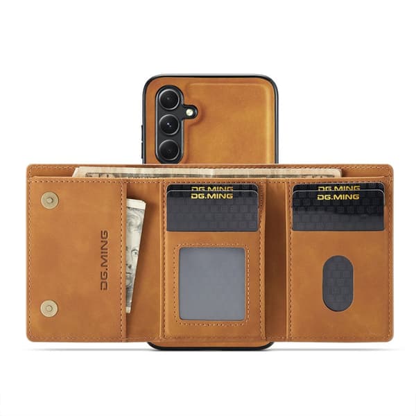 DG.Ming Plånboksfodral för Samsung Galaxy S26 Plus Magnetiskt PU + TPU - Brun