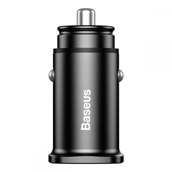 Baseus Mini Qc3.0 2-Port Usb Biloplader Sort Black