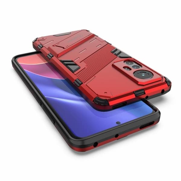 Kickstand Anti-Fall Skal Xiaomi 12 Pro - Punainen Röd