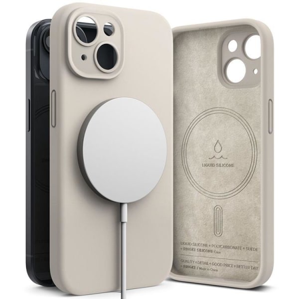 Ringke iPhone 15 Mobile Case Magsafe Silicone - Stone