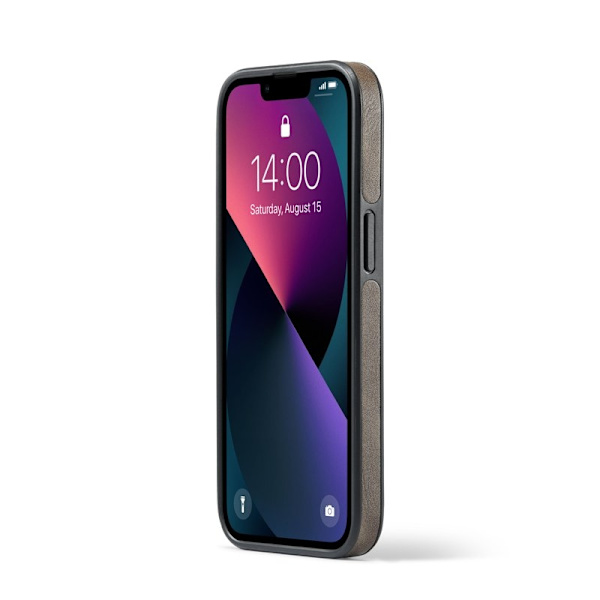 DG.MING Mobilskal till iPhone 14 Scratch-Proof Läder- Brun