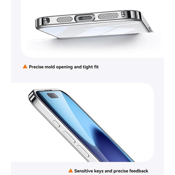 SULADA Mobilskal till iPhone 17 Pro Ultra Clear Electroplating - Svart Svart