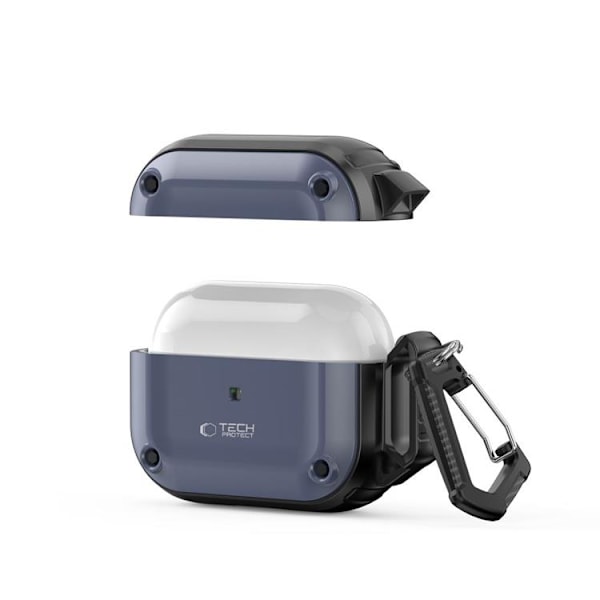 Tech-Protect Apple Airpods Pro 1/2 Skal Rough Hook - Stålblå Blå