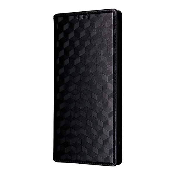 OnePlus 15 Plånboksfodral Rhombus Imprinted Konstläder Svart