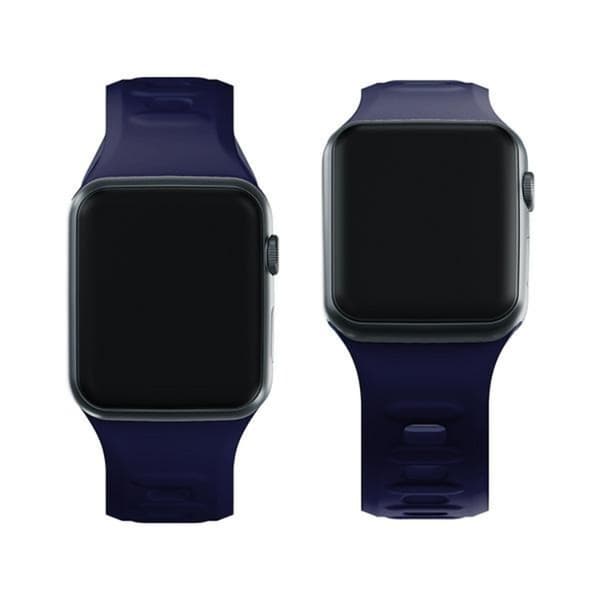 3mk Apple Watch (38/40/41mm) Armband Silikon - Marinblå Blå