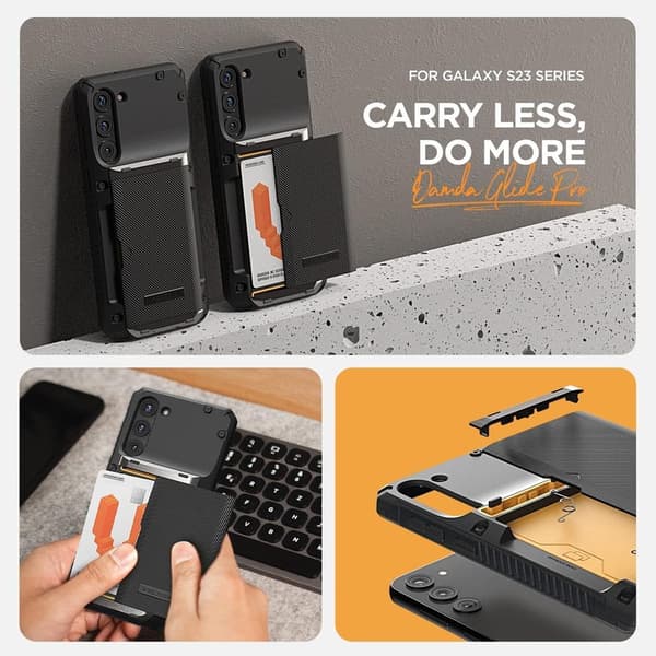 VRS DESIGN Damda Glide Pro Cover Galaxy S23 Plus - Sort Svart