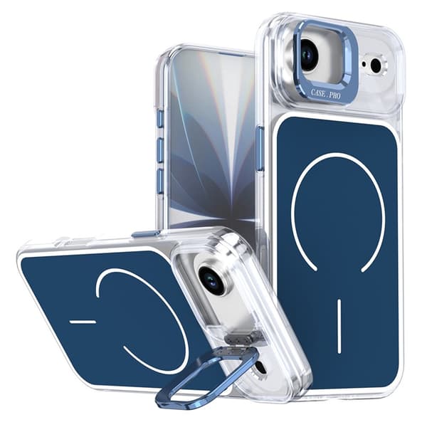 Mobilskal till iPhone Air MagSafe Lens Kickstand TPU + PC - Blå Blå