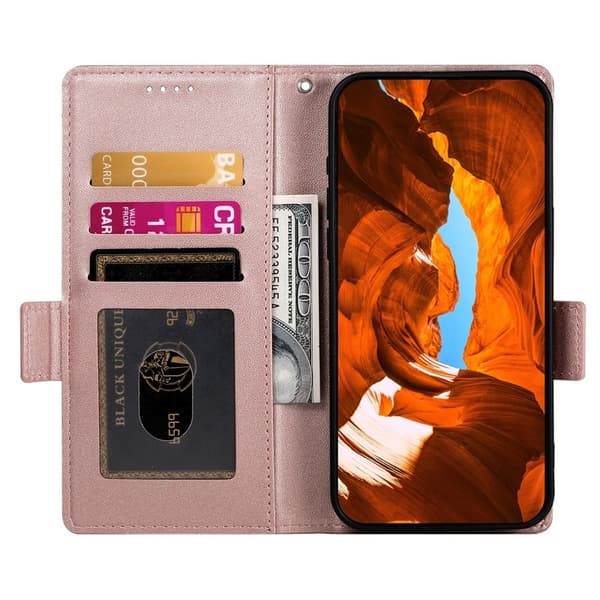Samsung Galaxy S26 Ultra Plånboksfodral Konstläder - Roséguld