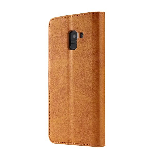 LC.IMEEKE Plånboksfodral för Samsung Galaxy A8 2018 - Brun Brun