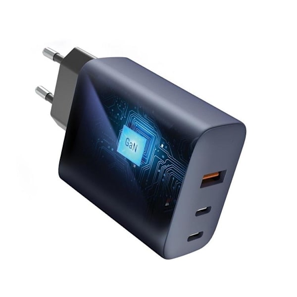Forcell F-Energy GaN Vægoplader 65W 2xUSB-C 1xUSB-A VT-42B - Grå Grå