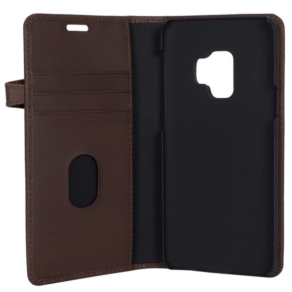BUFFALO äkta läder Plånboksfodral Samsung Galaxy S9 - Brun Brown