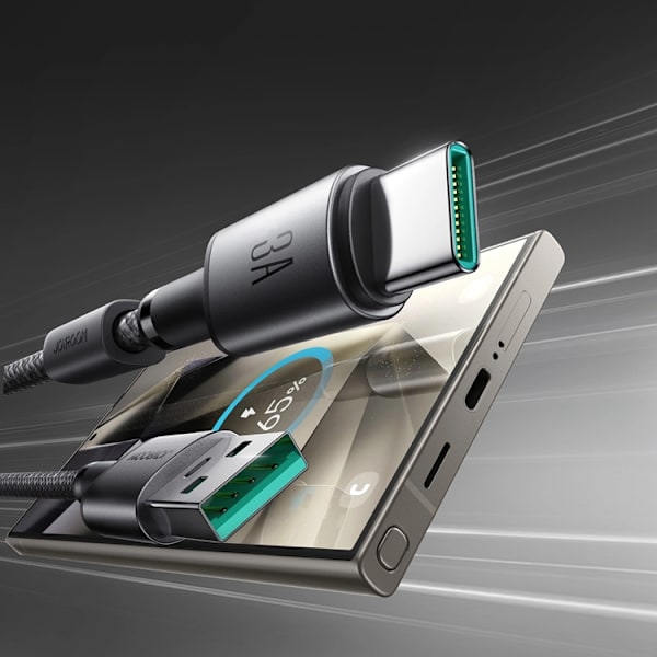 Joyroom S-A50 3A USB-A - USB-C kabel 1.2m - Grå Grå
