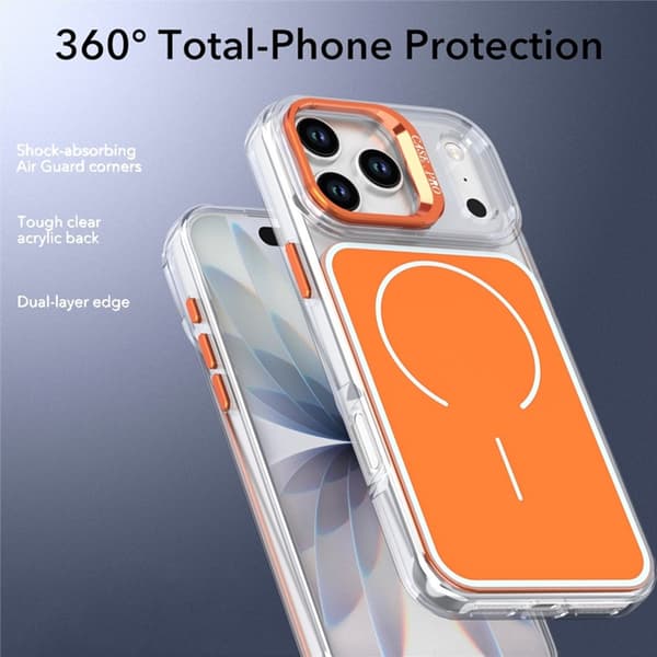 Mobilskal till iPhone 17 Pro MagSafe Lens Kickstand TPU + PC - Orange Orange