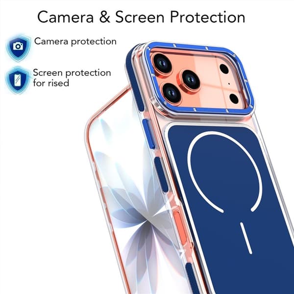 Mobilskal till iPhone 17 Pro Max MagSafe Dual Färg Shockproof - Blå Blå