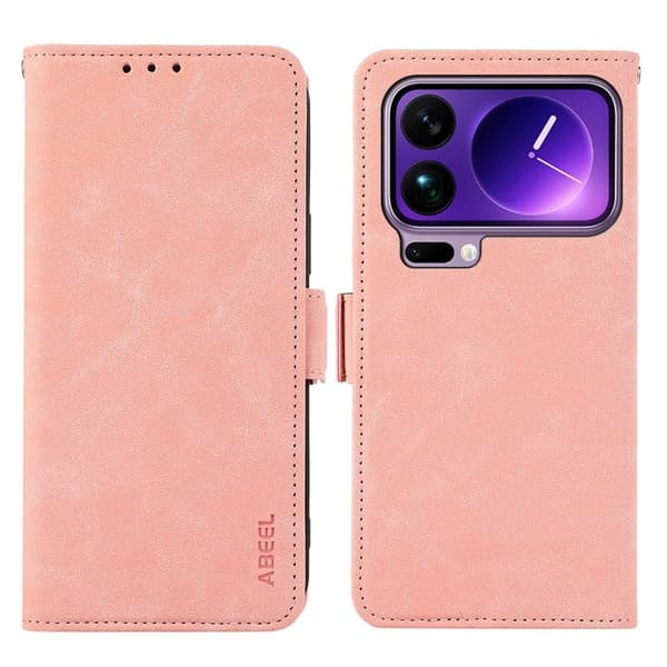 ABEEL Xiaomi 17 Pro Max Plånboksfodral Konstläder Ställ Rosa