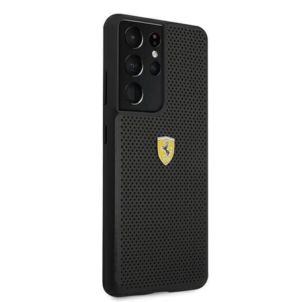 Ferrari Cover Galaxy S21 Ultra On Track Perforeret - Sort Black