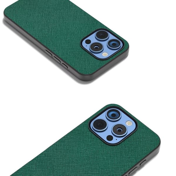ABEEL Mobilskal till iPhone 16 Pro Äkta Läder Hybrid Grön