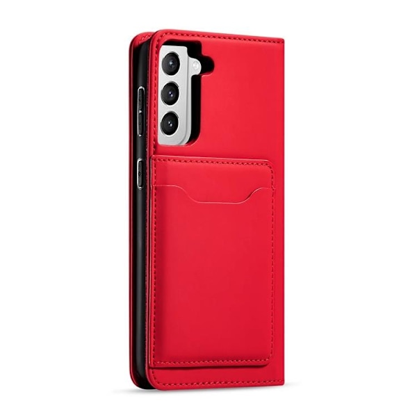 Galaxy S22 Plus Plånboksfodral Magnet Stand - Röd