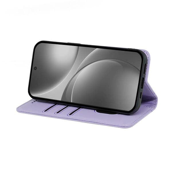 Oppo Find X9 Pro 5G Plånboksfodral Konstläder Magnetisk Stängning - Lila