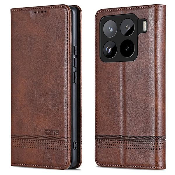 AZNS Xiaomi 15 Pro Plånboksfodral Konstläder - Brun