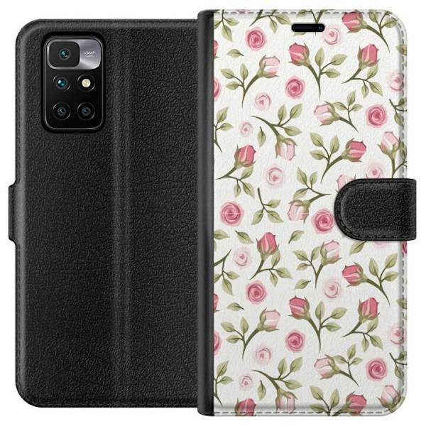 Plånboksfodral till Xiaomi Redmi 10 med Blommigt