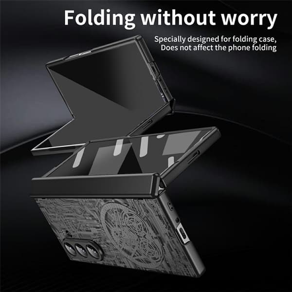 Mobilskal till Galaxy Z Fold7 Mechanical Legend Electroplating - Svart Svart