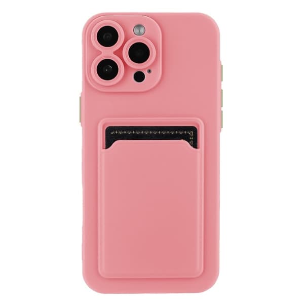 Mobilskal till iPhone 16 Pro Korthållare TPU - Rosa Rosa