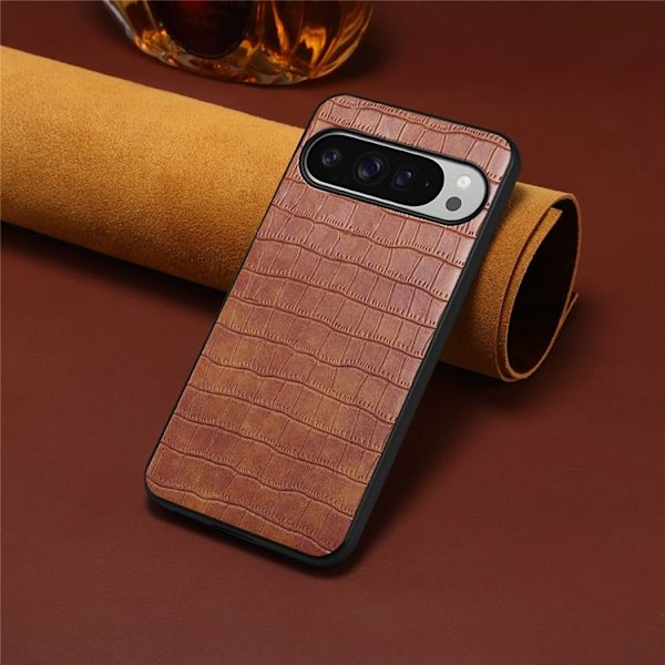 Mobilskal till Google Pixel 10 Pro XL Crocodile Texture - Brun Brun