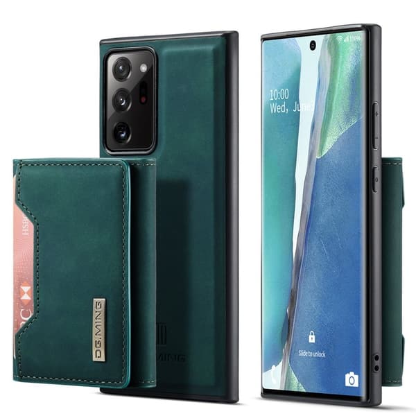 DG.MING Magnetiskt Tri-fold Plånboksfodral Samsung Galaxy Note20 Ultra Grön
