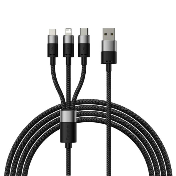 Baseus 3in1 USB-A till USB-C, Lightning, microUSB kabel 1.2m