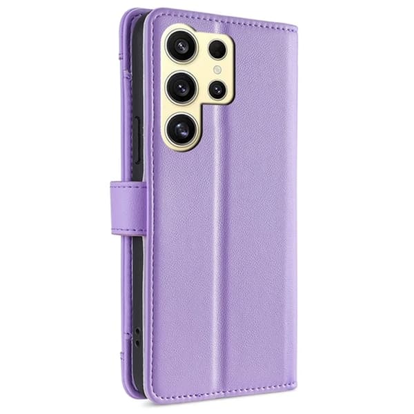 Galaxy S24 Ultra Konstläder Plånboksfodral Shockproof - Lila Lila