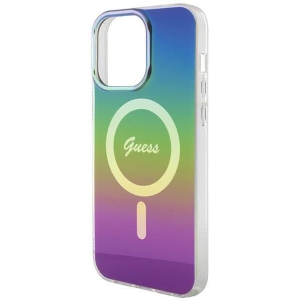 Guess iPhone 15 Pro Mobilskal Magsafe IML Iridescent - Sort Black