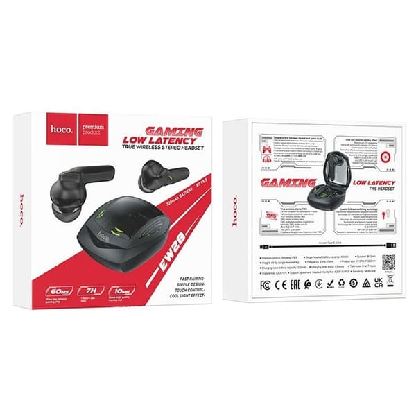 Hoco Hörlurar Bluetooth TWS EW28 Magic Gaming - Svart Black