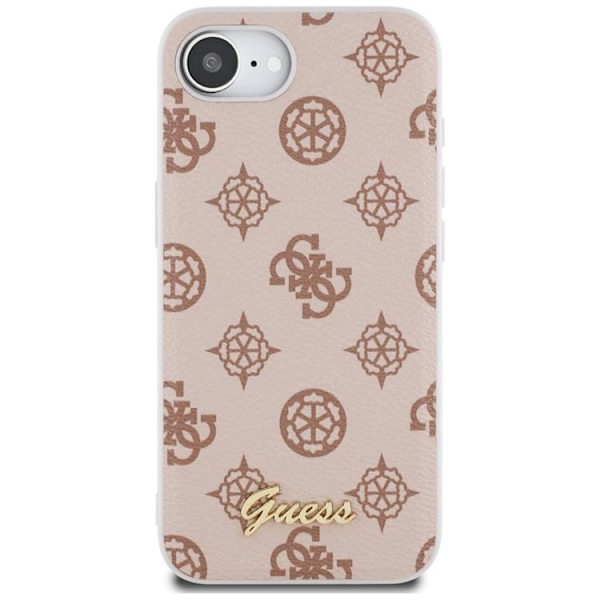 Guess Mobilskal till iPhone 16e MagSafe Peony Script Logo - Brun Brun