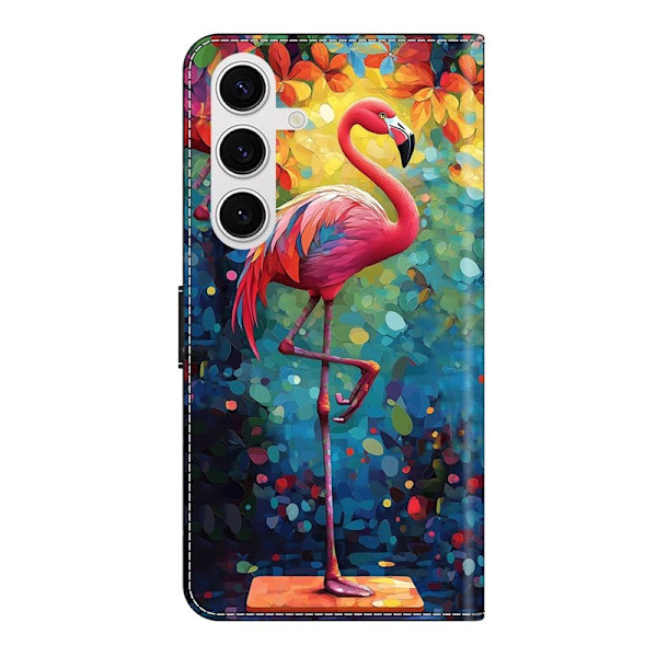 Samsung Galaxy S26 Plånboksfodral Vikbart Ställmönster Konstläder - Bird