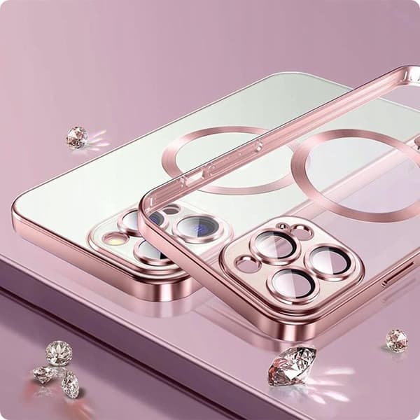 Tech-Protect iPhone 15 Pro Max Mobilskal Magsafe Magshine - Guld Guld
