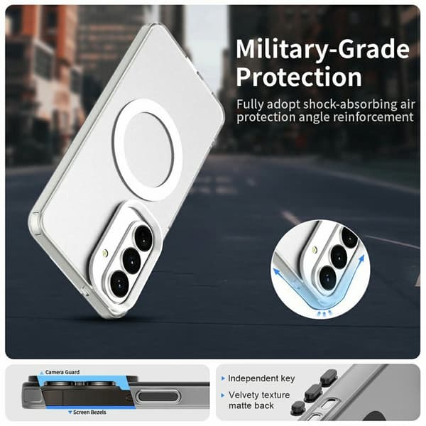 Mobilskal för Samsung Galaxy S26 Plus Magnetiskt Anti Drop - Silver