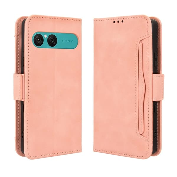 Sony Xperia 10 VII Plånboksfodral Konstläder - Rosa Rosa