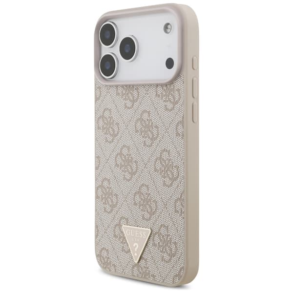 Guess Mobilskal till iPhone 17 Pro Max MagSafe 4G Strap Triangle Logo Rosa
