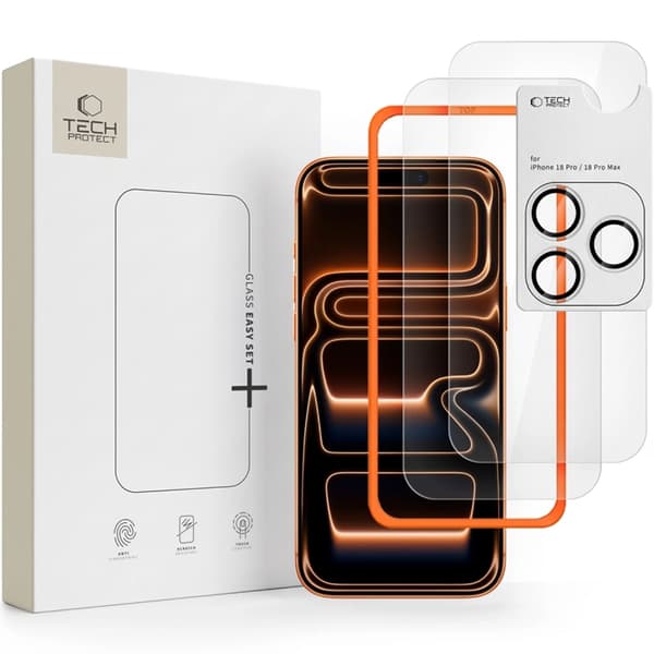 [3-Pack] Tech-Protect Härdat Glas Skärmskydd För iPhone 18 Pro Max Easy Set