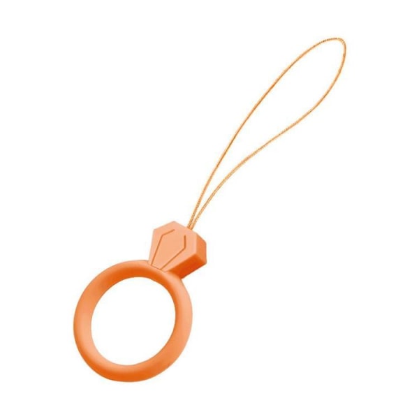 Silikon Diamant Hängsmycke Mobil Ringhållare - Orange