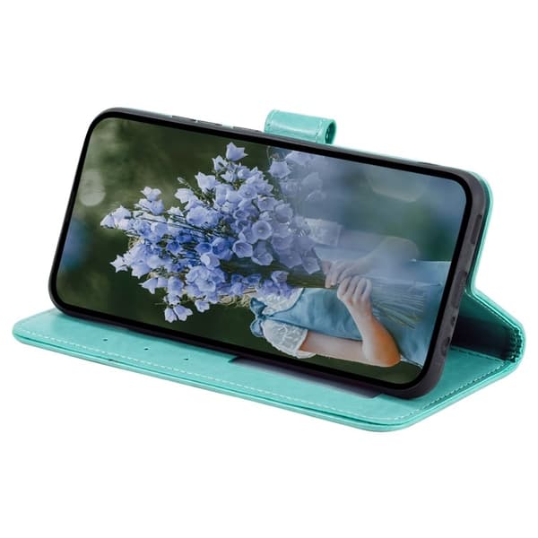 Galaxy A24 4G Plånboksfodral Imprinted Mandala Flower - Grön Grön