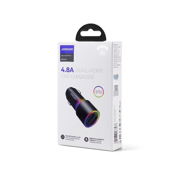 Joyroom Autonlaturi 2 x USB 24W - Musta Black