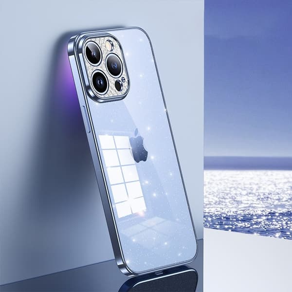 SULADA XingZuan Mobilskal till iPhone 13 Pro Soft TPU Glittrande Blå