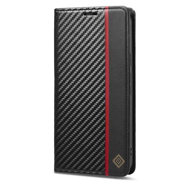 Lc.imeeke Google Pixel 10 Pro XL Plånboksfodral Carbon Fiber Svart