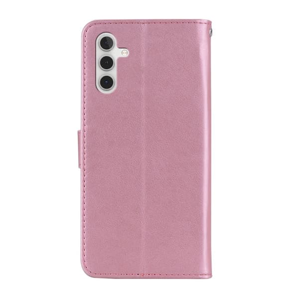 Plånboksfodral för Samsung Galaxy S26 Plus Konstläder med rem - Roséguld